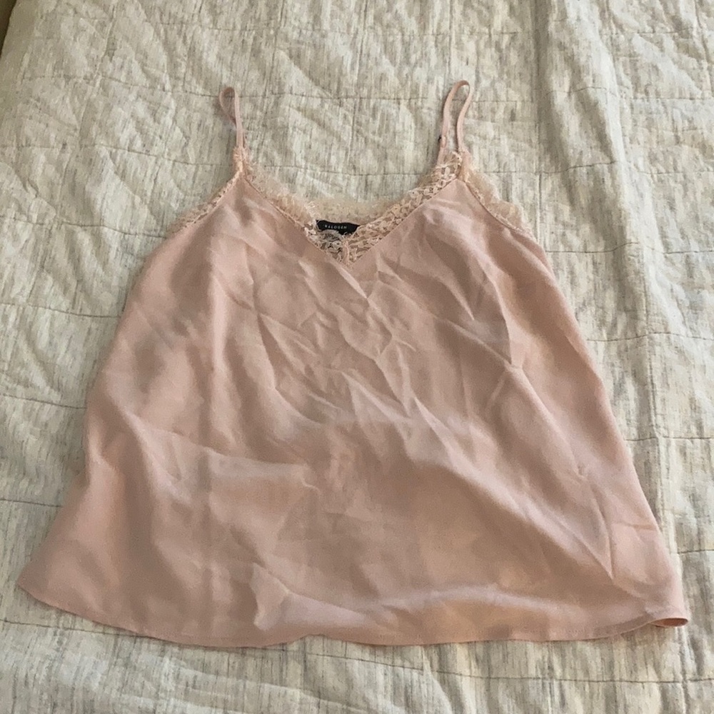 Baby pink lace cami
